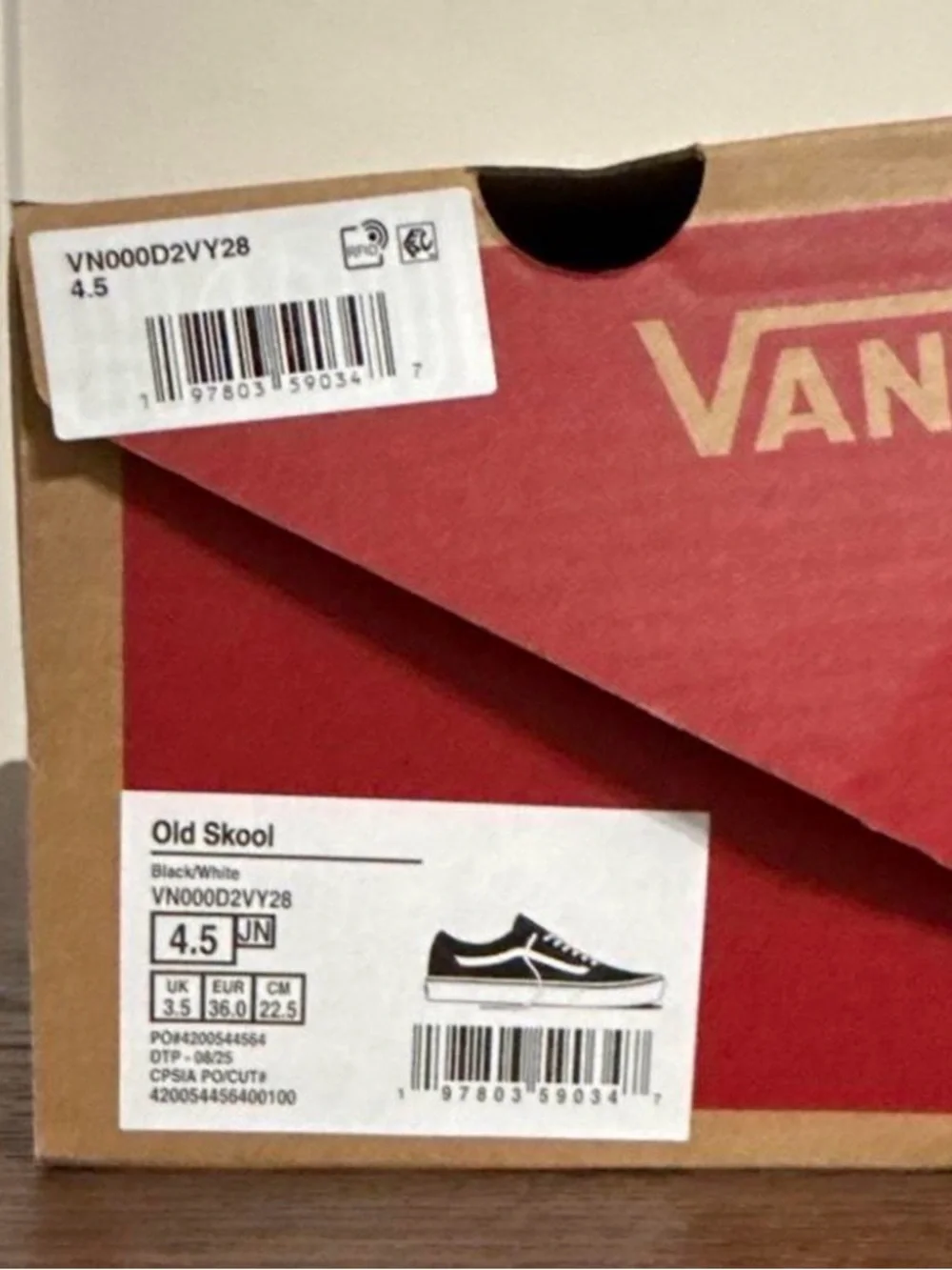 Vans Kids Black and White Low-Top Skate Sneakers
